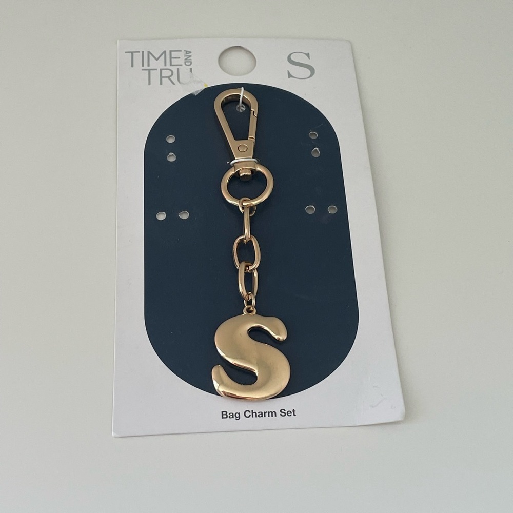 TIME AND TRU Gold Letter S Bag Charm